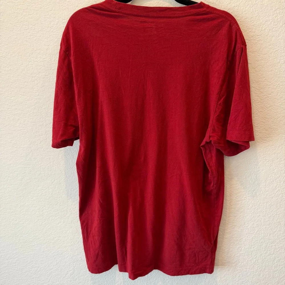True Religion Mens Red Horseshoe Logo Graphic T-Shirt XL Short Sleeve Tee
